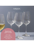Mikasa Treviso crystal wine glasses set of 4 350ml, imported from the UK