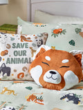 Little Furn Multi & Green Wildlife Animal Duvet Cover Set