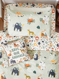 Little Furn Multi & Green Wildlife Animal Duvet Cover Set