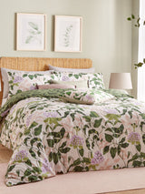 Wylder Peach Vine Green Passiflora Reversible Duvet Cover and Pillowcase Set