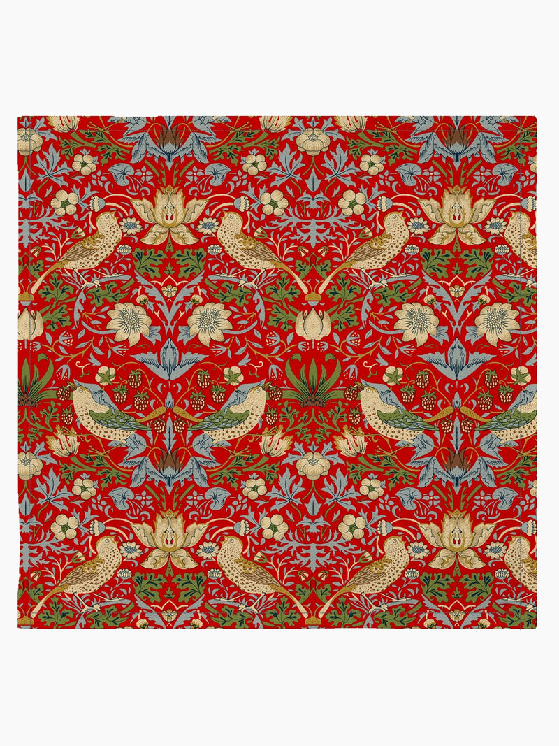 William Morris Gallery Red Pimpernel cotton napkins pack of 4 43x43cm (British brand)