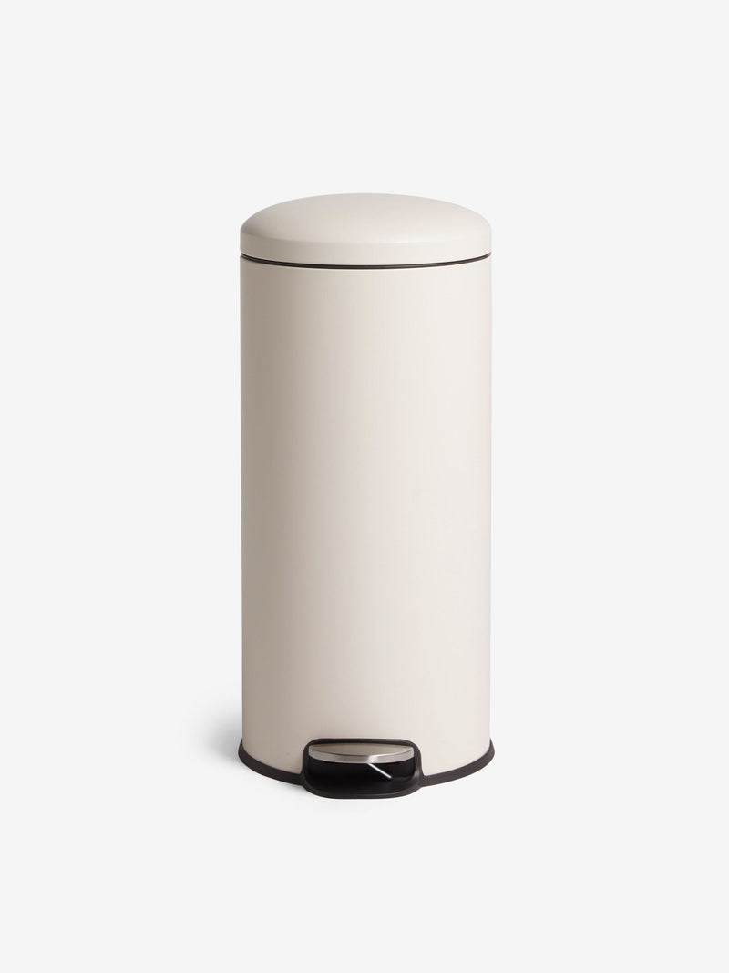 MADE.COM Joss Cream Pedal Bin 30 Litre, imported from the UK