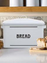 Premier Black Grocer Metal Bread Bin 34cm Wide
