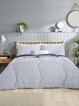 Slumberdown Coverless Comfort Navy Printed Stripe Mid-Weight Duvet