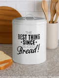 Maison white pun and games bread bin, imported from the UK