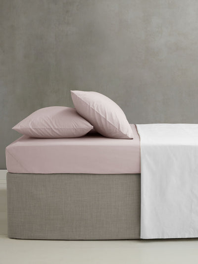 Catherine Lansfield Blush Pink Easy Care Percale Extra Deep Fitted Bed Sheet