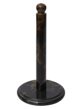 Interiors by Premier Black and Gold Marble Kitchen Roll Holder