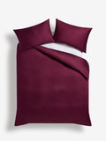 Burgundy Red Egyptian cotton duvet cover and pillowcase set - British product