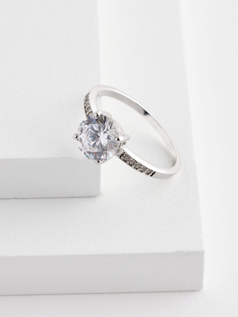 Sterling silver solitaire ring (British brand)
