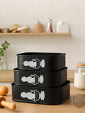 Maison by Premier Black From Scratch square cake tins set of three, imported from the UK