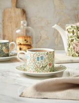 Morris & Co Blackthorn Cup and Saucer Porcelain Set