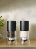 Black filled salt and pepper grinder set of 2 (British brand)