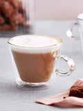 Judge Clear Duo Flare Cappuccino glass set 250ml, imported from the UK