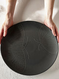 Kew Gardens Black Living Jewel stoneware charger plate 32cm, UK version