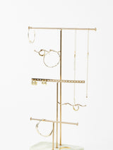 Oliver Bonas Gold Metal and Marble Wiggle Jewellery Stand