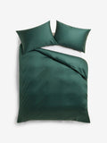 Bottle Green Egyptian cotton duvet cover and pillowcase set - British product