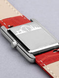 Accurist red rectangular analogue watch - British product