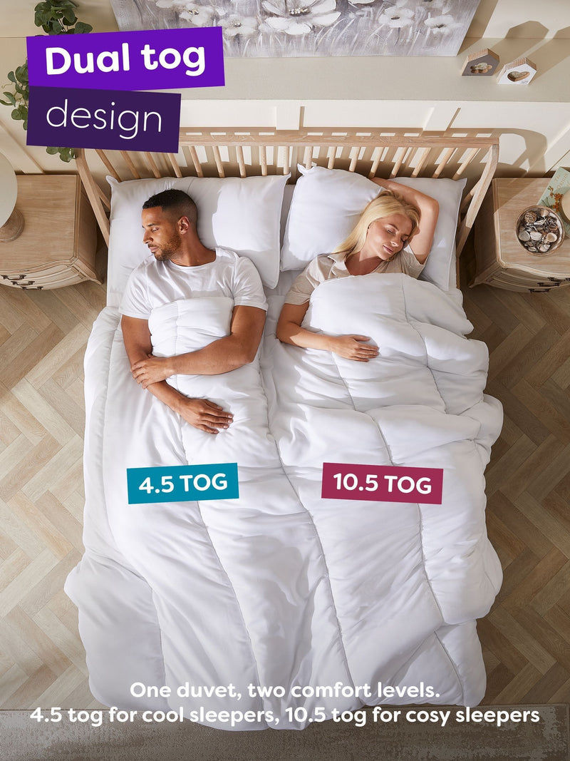 Slumberdown Made For You Two dual tog white duvet (British brand)