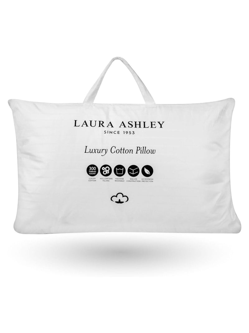 Laura Ashley white medium back sleeper luxury pillow, UK version