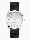 Accurist Analogue Watch Black Leather Strap - British product