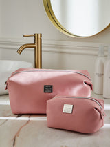 Faux Leather Slouch Make-Up Bag