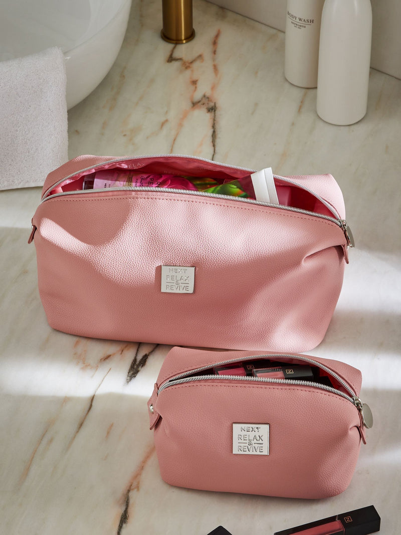 Faux leather slouch make-up bag - British product