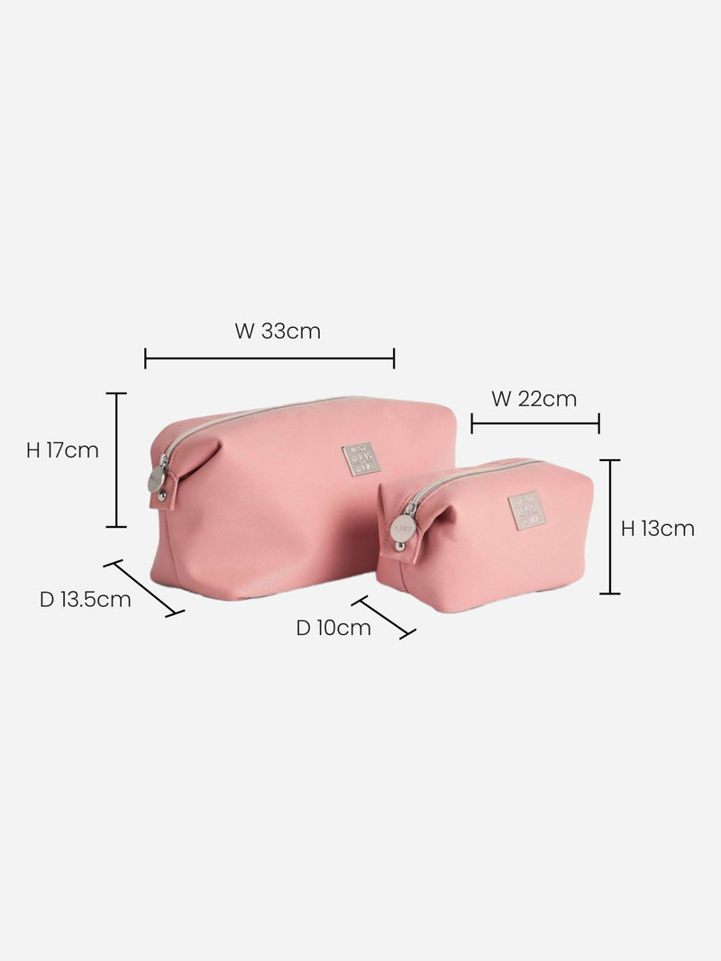 Faux leather slouch make-up bag - British product