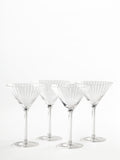 Jasper Conran London clear fluted martini glasses set of 4 17cm, UK version