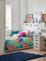 Furn Multicolour Coralina Reversible Tropical Duvet Cover and Pillowcase Set