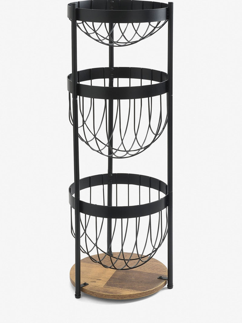 Bronx black storage basket stand with dimensions 72x28x28cm - British product
