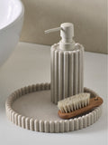 Natural rib round resin tray 21cm, imported from the UK