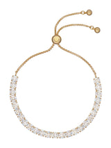 Ted Baker Icon Slider Bracelet Gold Tone Clear Crystal 21cm