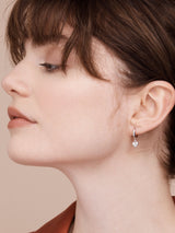 Ted Baker Silver Tone Tiny Heart Huggie Earrings