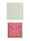Ted Baker huggie earrings rose gold crystal (British brand)