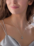 Beaverbrooks silver cubic zirconia knot pendant with chain - British product