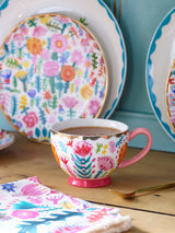 Lucy Tiffney Floral Footed Ceramic Mug 2-Pack