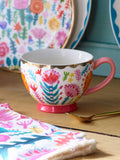 Lucy Tiffney floral footed mug 2-pack, UK version