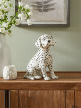 Ace The Dalmatian Dog Ornament White/Black Resin Home Decor 24.5cm