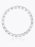 Beaverbrooks Silver Cubic Zirconia Bubble Stacking Ring 2.5mm width - British product