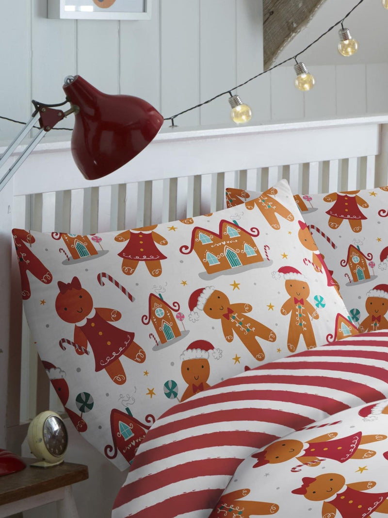 Fusion Multi Gingerbread Christmas Duvet Cover Set - British product