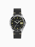 Accurist Mens Dive Black Leather Strap Analogue Watch