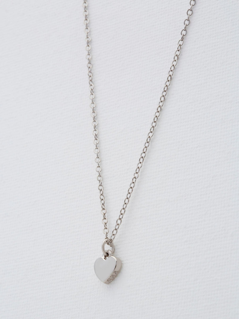 Ted Baker heart pendant necklace silver tone 42-47cm (British brand)
