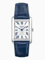 Accurist Blue Rectangle Leather Strap Analogue Watch