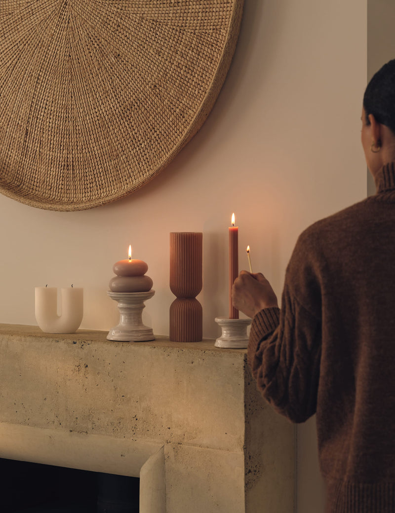 Ceramic Dinner Candle & Tealight Holder