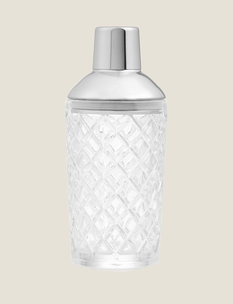 Glass cocktail shaker with built-in sieve 675g - British product