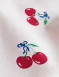 Cotton blend cherries reversible single bedding set - British product