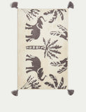 Elephant bath mat with cotton blend and non-slip backing - British product