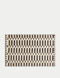 Cotton blend geometric quick dry bath mat 50 x 80cm - British product