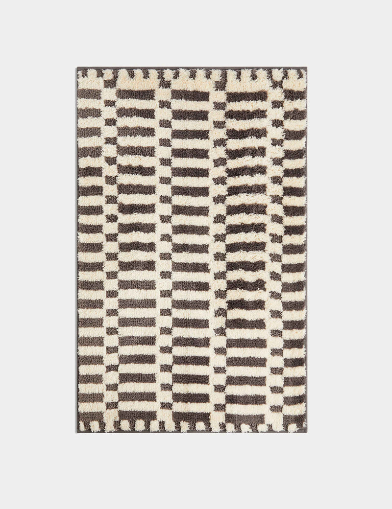 Cotton blend geometric quick dry bath mat 50 x 80cm - British product