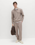 M&S cotton blend pique half zip top - British product